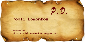 Pohli Domonkos névjegykártya